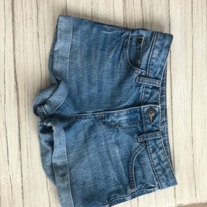blue jean shorts